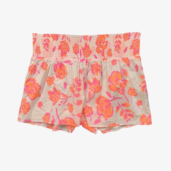 Vineyard Vines Shorts Womens M Medium Multi Cotton Smocked Waist Floral Lined - Picture 1 of 11
